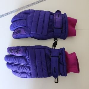 Purple and Pink Kids Winter Gloves
